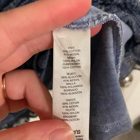 Chico’s women’s lace knit layered blouse — XL/16‎ - Picture 6 of 7